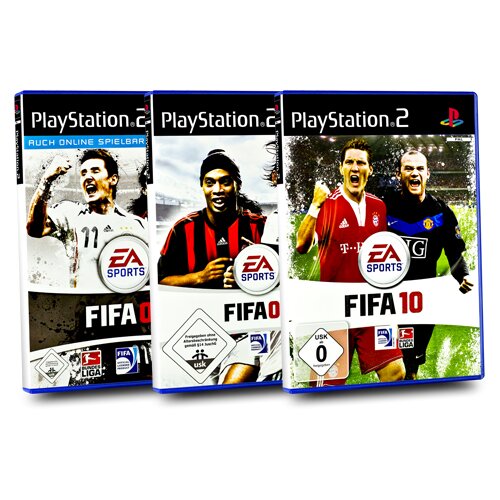 PlayStation 2 FIFA Spiele Bundle : FIFA 08 + FIFA 09 + FIFA 10 - PS2 - 3 Spiele