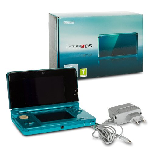 Nintendo 3DS Konsole in Aqua Blau / Blue in OVP + Anleitung mit Ladekabel #3D