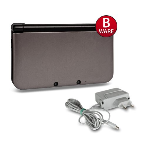 Nintendo 3DS XL Konsole in Silber / Schwarz mit Ladekabel #14B