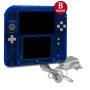 Nintendo 2DS Konsole in Transparent Blau + Ladekabel #22B