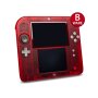 Nintendo 2DS Konsole in Transparent Rot mit Ladekabel #26B