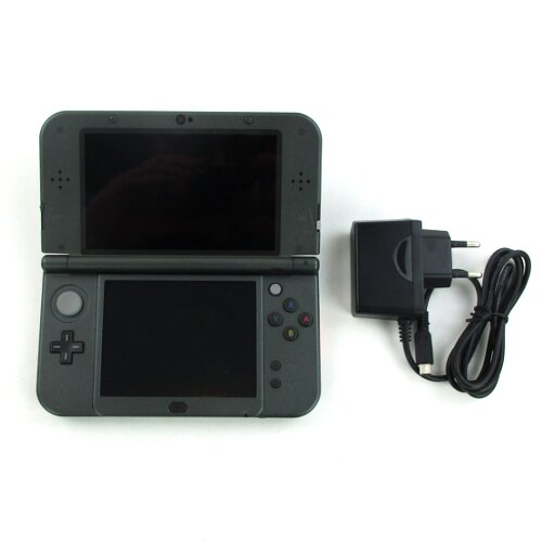 New Nintendo 3DS XL Konsole in Metallic Schwarz / Black mit Ladekabel #52B