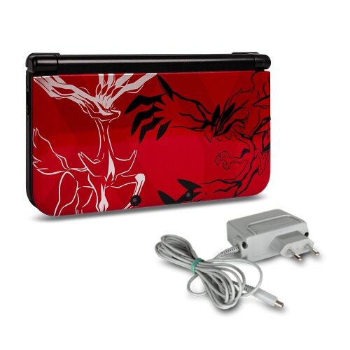 Nintendo 3DS XL Konsole in Rot / Schwarz - Pokemon Xerneas Yveltal Edition mit Ladekabel #30A