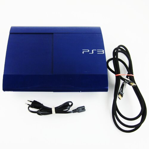 PS3 Konsole Super Slim 12 GB Festplatte Modell Nr. Cech-4204A in Blau + Stromkabel + HDMI