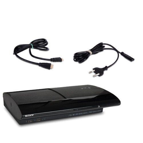 PS3 Konsole Super Slim 12 GB Modell Nr. Cech-4004A in Schwarz + Stromkabel + HDMI