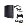 PS3 Konsole Slim 320 GB Modell Nr. Cech-3004B in Schwarz mit allen Kabeln + Controller mit Ladekabel