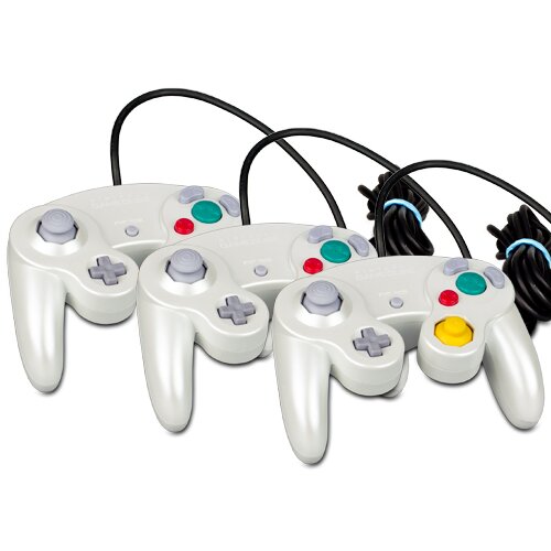 3 ORIGINAL GAMECUBE CONTROLLER - PADS in PEARL WHITE - WEIß / WEISS