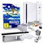 Nintendo Wii Konsole (Rvl 101) in Weiss #40S + alle Kabel + Nunchuk + Fernbedienung + Spiel Wii Sports Resort
