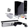 Nintendo Wii Konsole in Schwarz (Rvl 101) #30S + alle Kabel + Standfuss + Nunchuk + Fernbedienung
