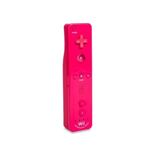 Original Nintendo Wii Remote Plus - Fernbedienung mit Motion Plus in Pink mit Schutzhülle