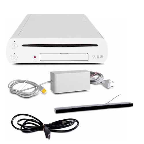 Nintendo Wii U Konsole 8 GB Flashspeicher in Weiss + alle Kabel + Sensorleiste