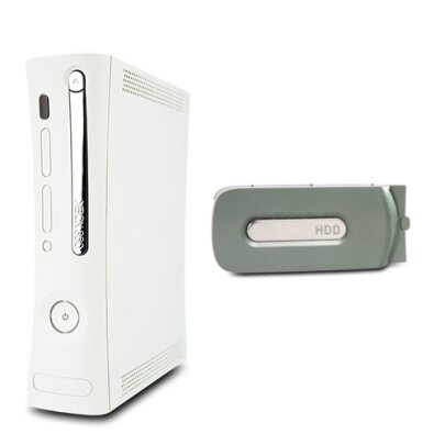 Xbox 360 Konsole Falcon 14,2A HDMI Fat in Weiss #2 + 20...