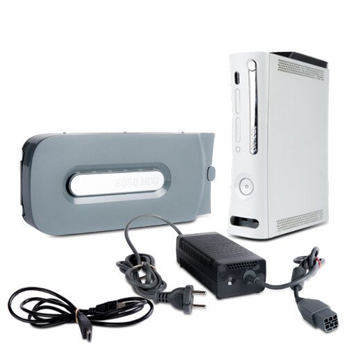 Xbox 360 Konsole Jasper 12,1A Fat Edt. Weiss #3 + 60 GB + HDMI + Ladekabel (150)
