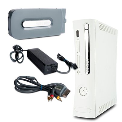 Xbox 360 Konsole Jasper 12,1A Fat Weiss #3 + 60 GB +...