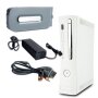 Xbox 360 Konsole Jasper 12,1A Fat Weiss #3 + 60 GB + 3-Chinch Grau + Ladekabel