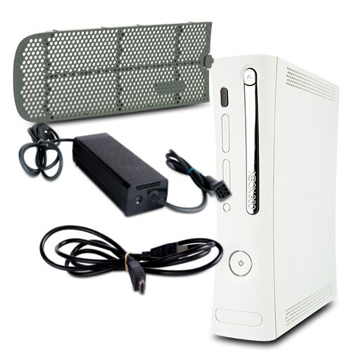 Xbox 360 Konsole Jasper 12,1A mit HDMI Fat #3 + Gitter + HDMI + Ladekabel