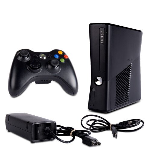 Xbox 360 Konsole Corona 9,86A Slim Schwarz #5 + Ladekabel + HDMI + Controller
