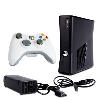 Xbox 360 Konsole Corona 9,86A Slim Schwarz #5 + Kabel...