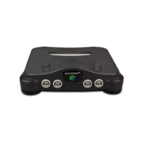 Nintendo 64 Konsole ohne alles in Schwarz - als Ersatz - ohne Kabel