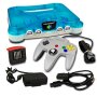 N64 - Nintendo 64 Konsole Transparent Blau Weiss + Expansion Pak + Controller