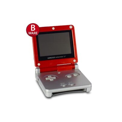 Gameboy Advance SP Konsole in Mario Rot mit Ladekabel #50B