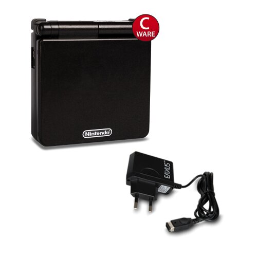 Gameboy Advance SP Konsole in Schwarz / Black + original Ladekabel #56C