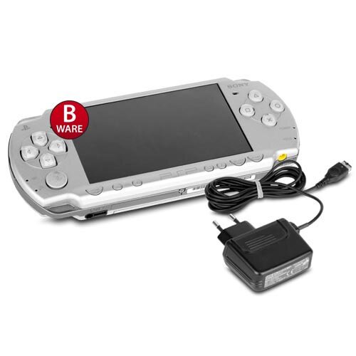 Sony Playstation Portable - PSP 2004 Slim & Lite Konsole in Silber / Ice Silver #23B + Ladekabel
