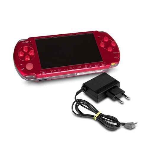 Sony Playstation Portable - PSP 3004 Slim & Lite Konsole in Rot / Red #32A + Ladekabel