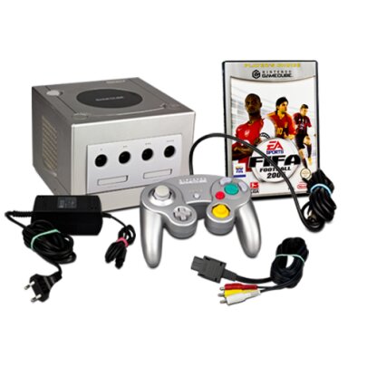 Nintendo Gamecube Konsole in Silber + original Controller...