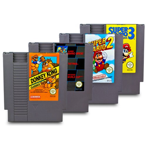 4 NES Spiele 3 in 1 + SUPER MARIO BROS 2 + SUPER MARIO BROS 3 + DONKEY KONG CLASSICS