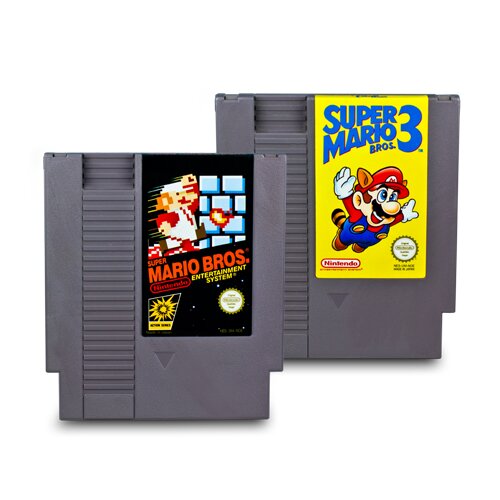 2 NES Spiele SUPER MARIO BROS. 1 + 3 IM SPIELESET
