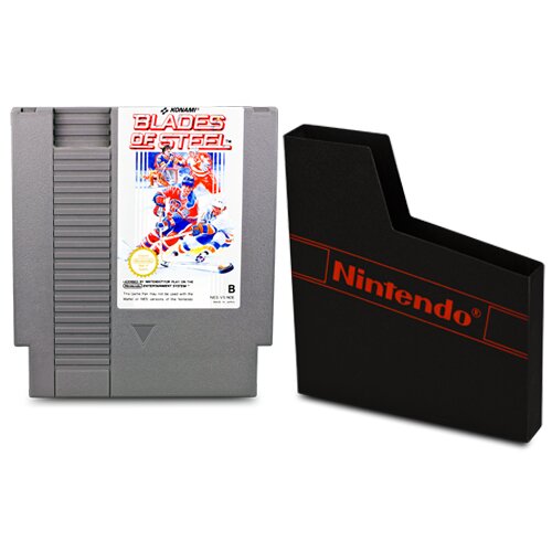 NES Spiel BLADES OF STEEL + ORIGINAL SCHUBER