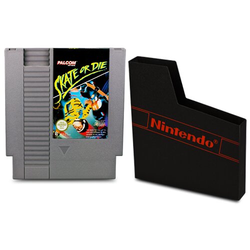 NES Spiel SKATE OR DIE + ORIGINAL SCHUBER