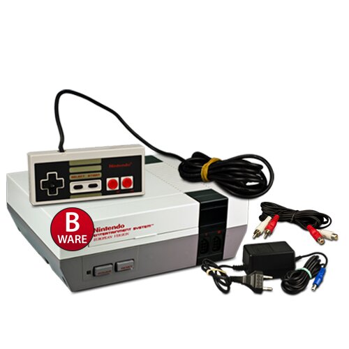 NES Konsole (B-Ware) #80B + Netzteil + 2 Chinch Auf 2 Chinch Kabel + original Controller