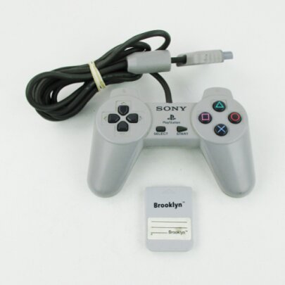 Original Ps1 - Playstation 1 Controller in Grau + 1Mb...