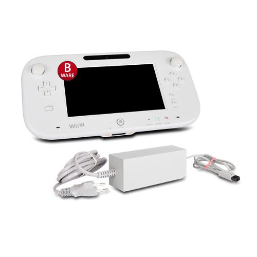 Original Nintendo Wii U Wii-U Gamepad Controller in Weiss (B-Ware) #2S + original Ladekabel in Grau