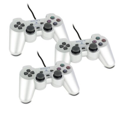 3 original Playstation 2 Controller - Pads in Silber -...