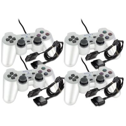 4 original Playstation 2 Controller - Pads in Silber -...