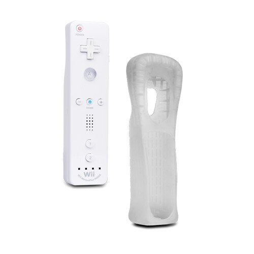 Original Nintendo Wii Remote Plus - Fernbedienung mit Motion Plus in Weiss mit Schutzhülle - Back Market Stalone