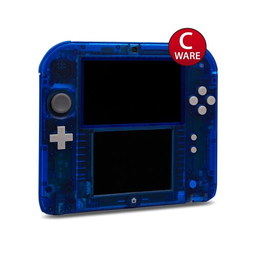 Nintendo 2DS Konsole in Transparent Blau OHNE Ladekabel - Zustand akzeptabel