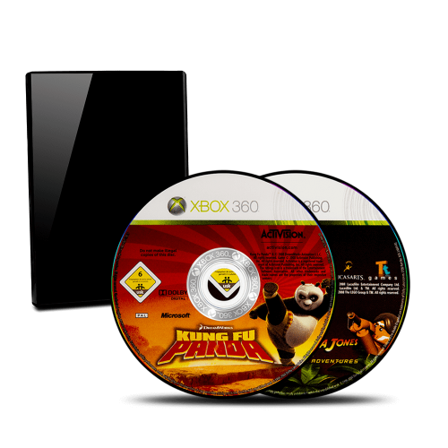 XBOX 360 Spiel 2 in 1 - LEGO INDIANA JONES - ORIGINAL ABENTEUER + KUNG FU PANDA #B