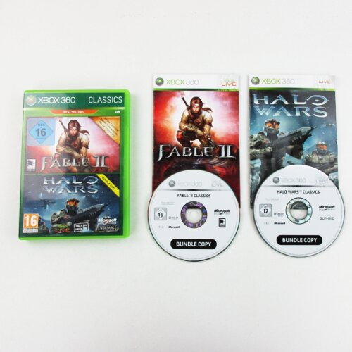 Xbox 360 Spiel 2 in 1 - Fable II + Halo Wars