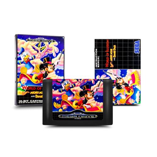Sega Mega Drive Spiel World Of Illusion Starring Mickey Mouse And Donald Duck #B
