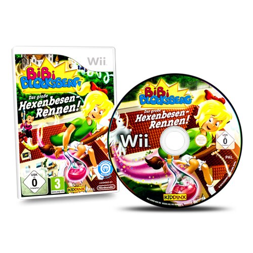 Wii Spiel BIBI BLOCKSBERG - DAS GROSSE HEXENBESEN - RENNEN ! ohne Besen #A