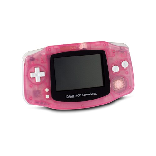 Gameboy Advance Konsole in Transparent Rosa / Milky Rosa / Clear Red #44A