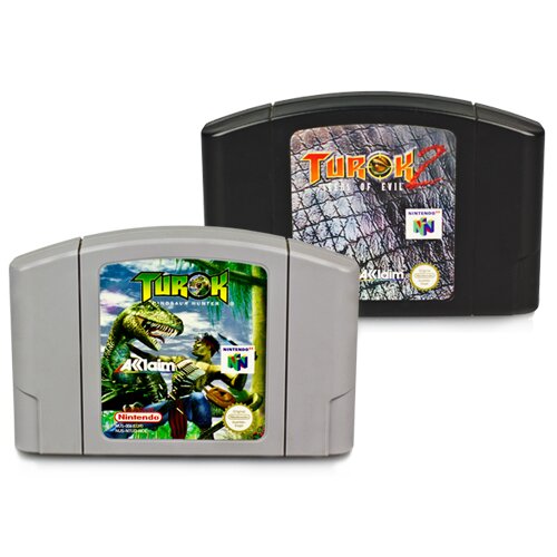 2 N64 TUROK Spiele: TUROK 2 + TUROK DINOSAUR HUNTER
