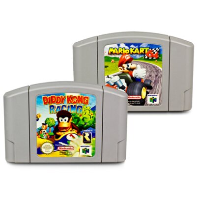 2 N64 Rennspiele Mario Kart + Diddy Kong Racing
