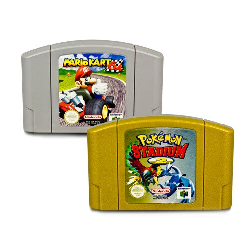 2 N64 Spiele Mario Kart + Pokemon Stadium 2