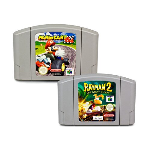 2 N64 Spiele Mario Kart + Rayman 2 The Great Escape