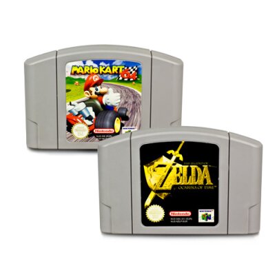2 N64 Spiele Mario Kart + Zelda Ocarina Of Time